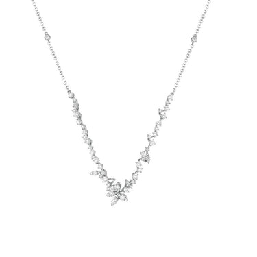 Collana oro bianco con diamanti