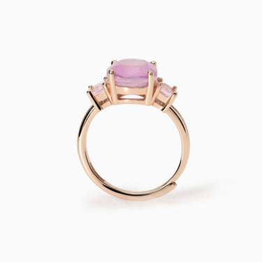 Anello con fusion stone rosa ovale SANTORINI