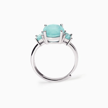 Anello con fusion stone azzurro ovale SANTORINI