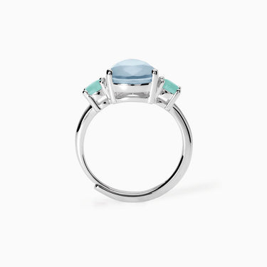 Anello con fusion stone azzurro SANTORINI