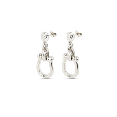 Orecchini placcati argento Sterling con 1 maglia media