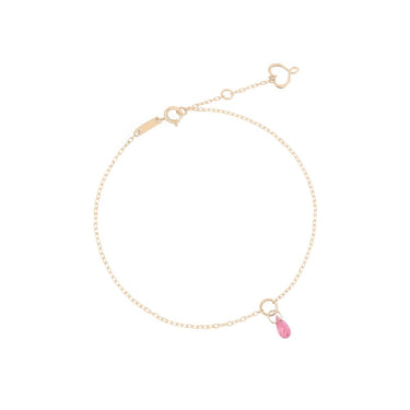 BRACCIALE ORO 18 CARATI CON TORMALINA ROSA