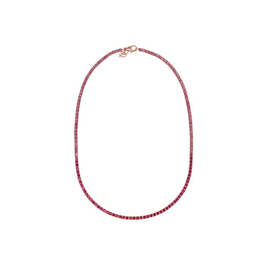 Collana tennis Altissima con Cubic Zirconia Rosa