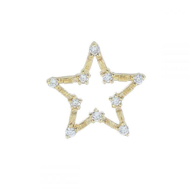 ORECCHINO ORO GIALLO 18KT STELLA CON DIAMANTI