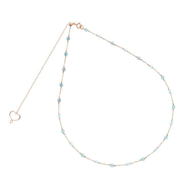 Collana Girocollo 18kt Acquamarina